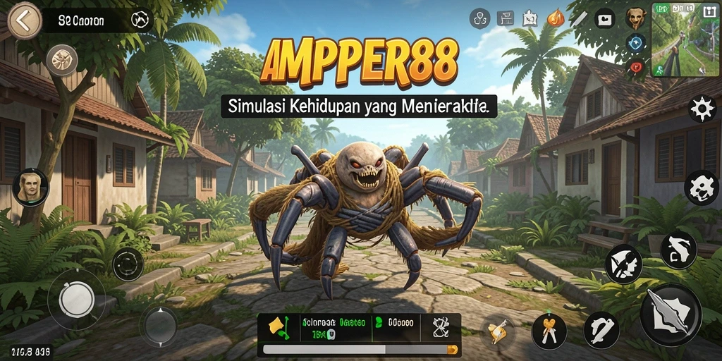 Screenshot utama AMPER88 menampilkan gameplay simulasi yang interaktif dan mengasyikkan.
