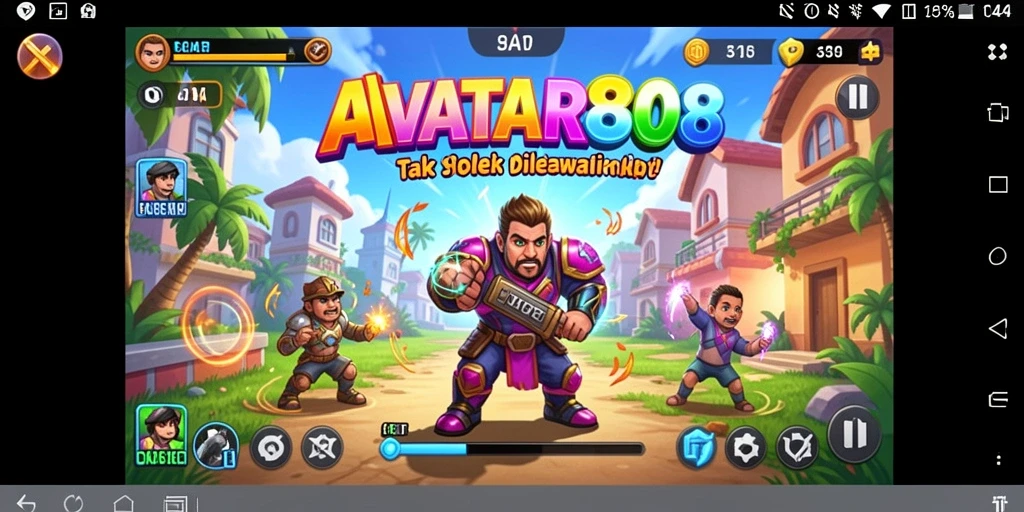 Tampilan gameplay seru dari AVATAR808 dengan tantangan arcade.