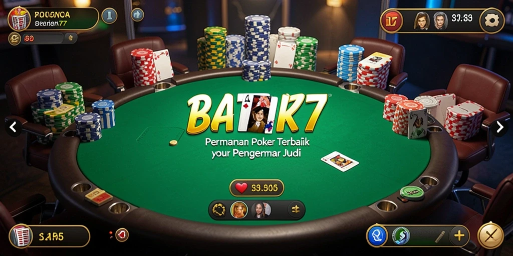 Screenshot gameplay BATIK77, tunjukkan keseruan bermain Poker.