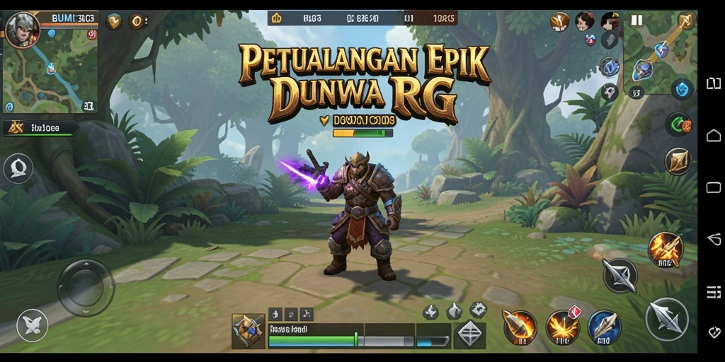 Gameplay BUMI303 menampilkan pertarungan seru antar karakter dalam dunia yang penuh warna.