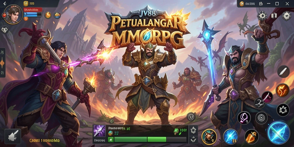 Screenshot gameplay JV88 menunjukkan pertempuran seru dengan grafis menakjubkan.