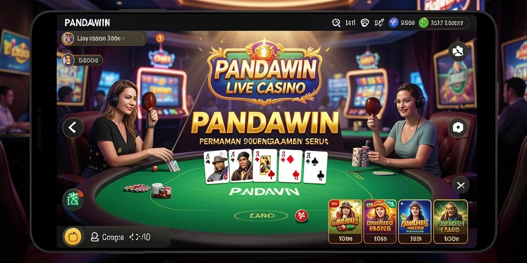 Tampilan gameplay PANDAWIN yang mengesankan dengan dealer profesional.