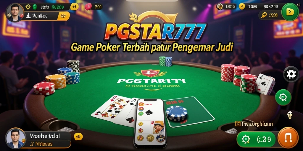 Tampilan utama PGSTAR777 dengan aksi permainan poker yang seru.