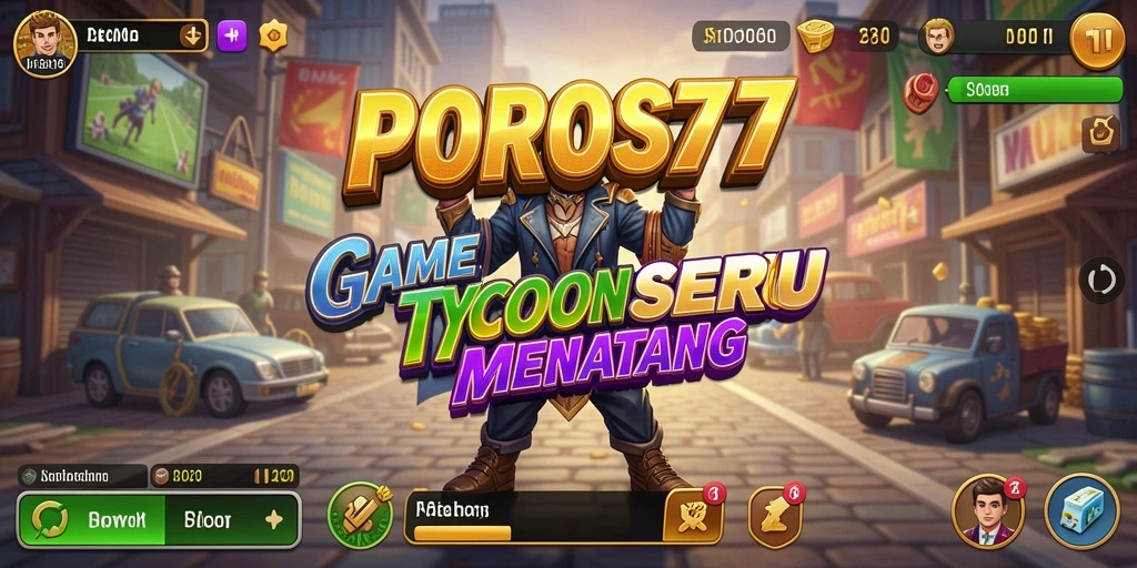 Screenshot gameplay POROS77 menampilkan aktivitas bisnis yang dinamis.