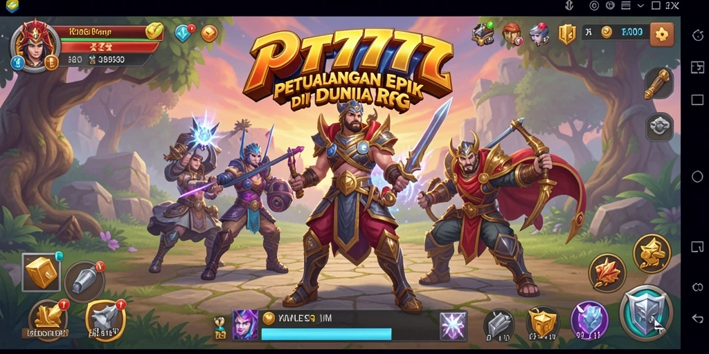 Tangkapan layar utama PT777 menampilkan pertarungan dinamis dan karakter yang menarik.