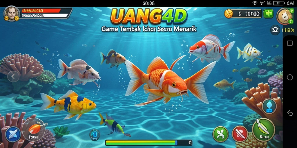 Gameplay UANG4D yang seru dalam tembak ikan.