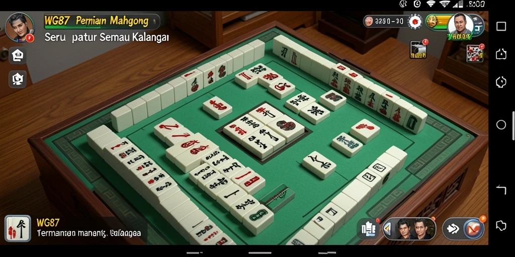 Tampilan gameplay Mahjong WG87 yang penuh warna dan menarik.